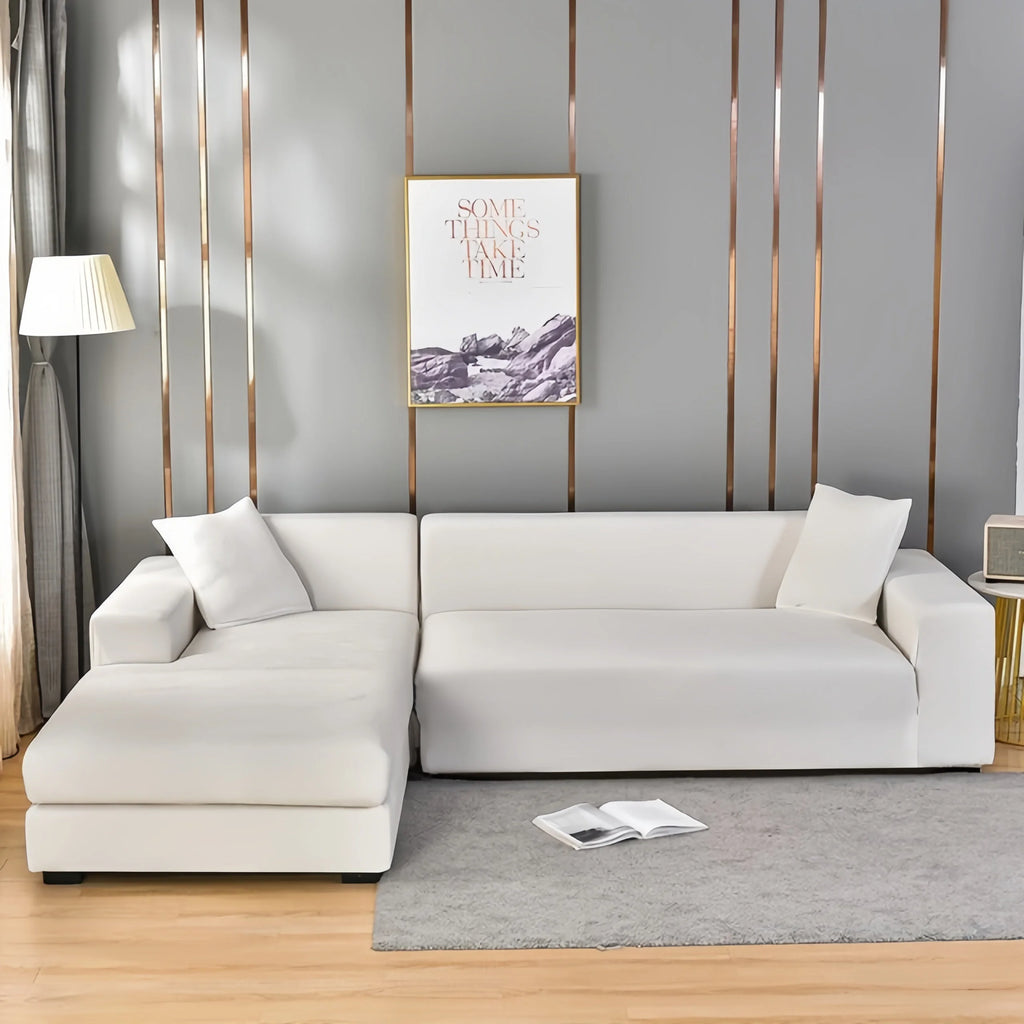 Housse Universelle Premium Pour Canapé - Protection Complète Contre Les Taches — Blanc, photo 8